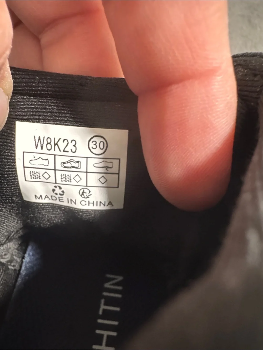 Whitin boys toddler Black Kids High-Top Sneakers with Gum Sole Sz 12